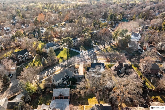 bird's eye view featuring a residential view