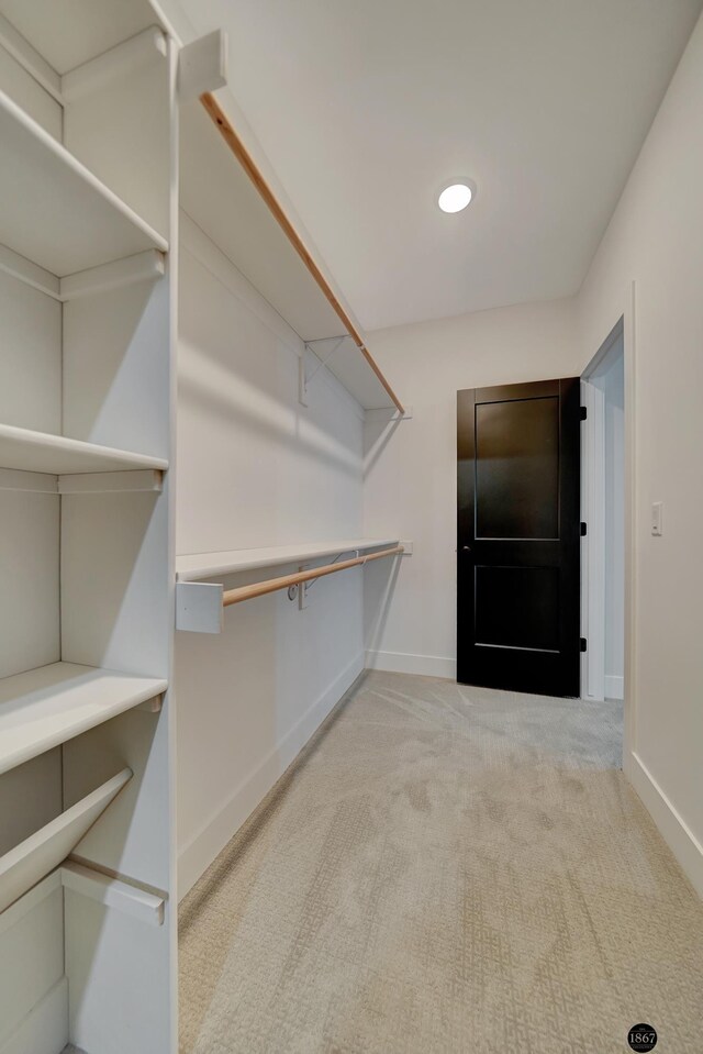 spacious closet with carpet floors