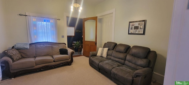 view of carpeted living room