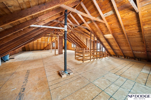 view of attic