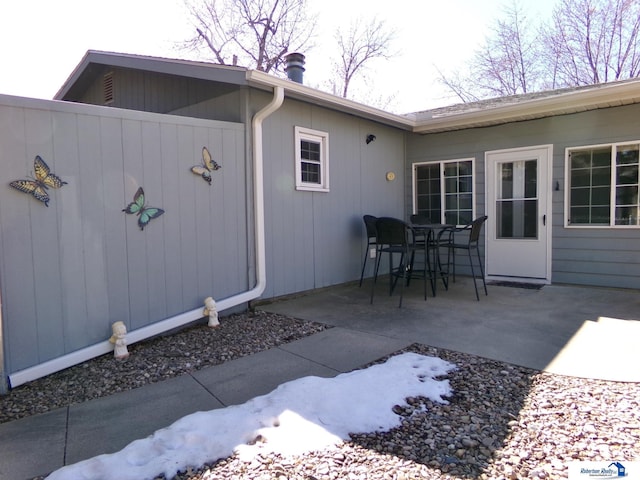 view of patio with fence