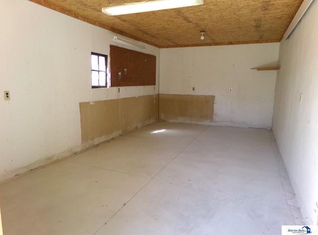 empty room with concrete floors