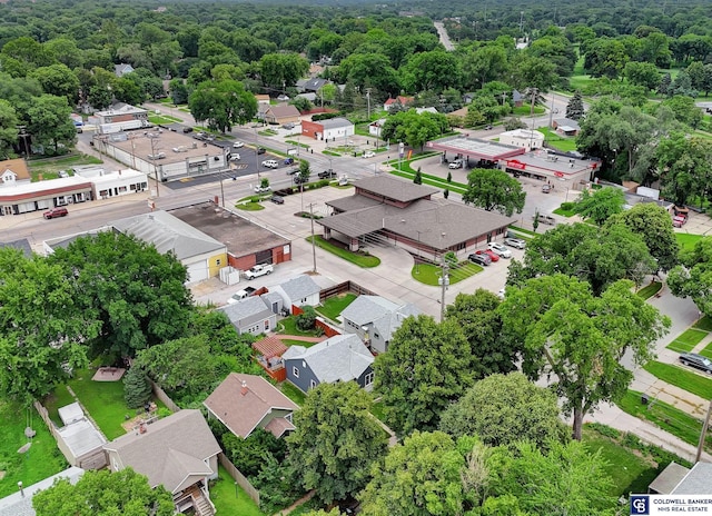 drone / aerial view with a residential view