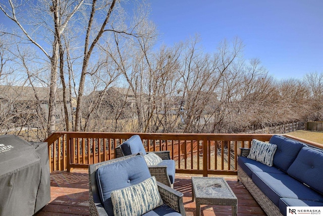 deck with outdoor lounge area