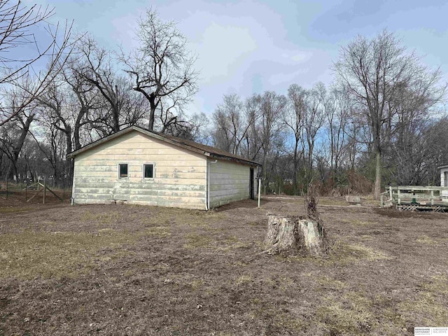 exterior space featuring a chimney