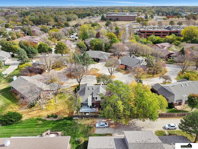 aerial view featuring a residential view