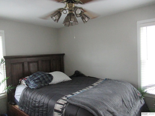 bedroom with ceiling fan