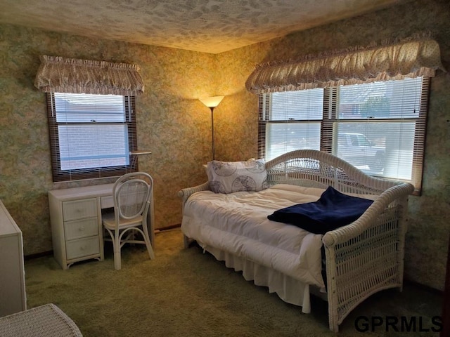 bedroom with carpet floors