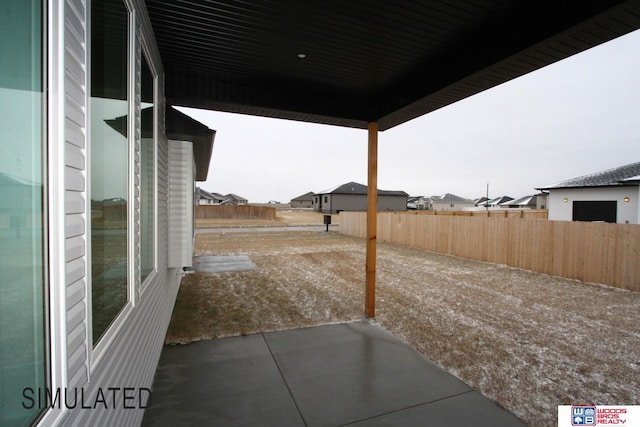 view of patio featuring a fenced backyard