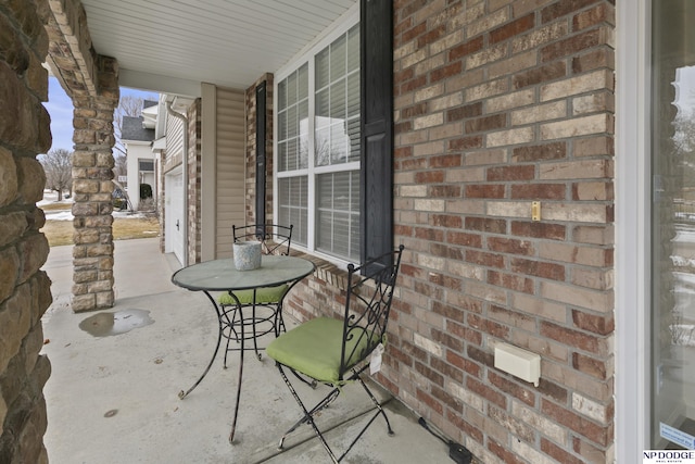 view of patio / terrace with a porch