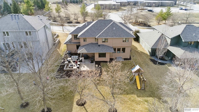 drone / aerial view featuring a residential view