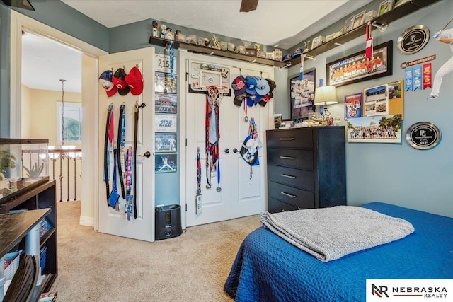 view of carpeted bedroom