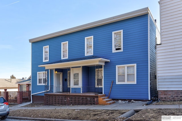 view of front of home featuring a porch