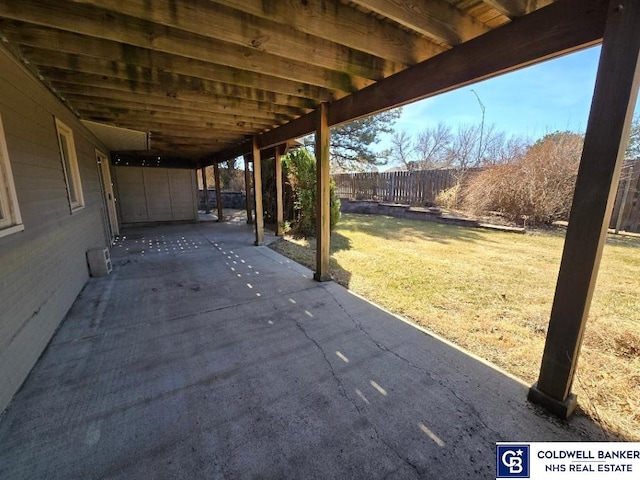 view of patio / terrace featuring a fenced backyard