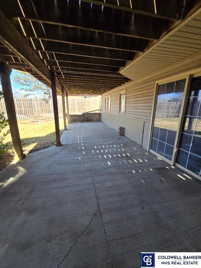 view of patio / terrace with fence