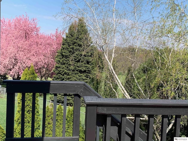 view of yard with a balcony