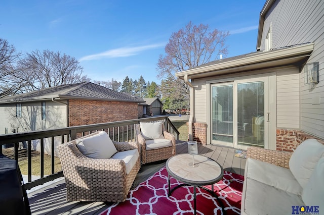 deck featuring an outdoor hangout area