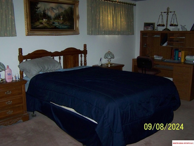 view of carpeted bedroom