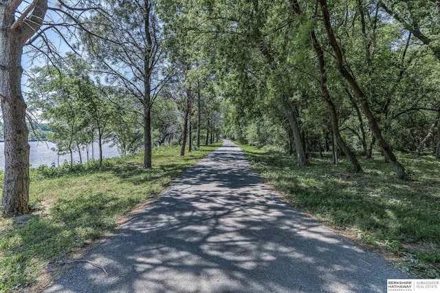 view of street featuring a water view