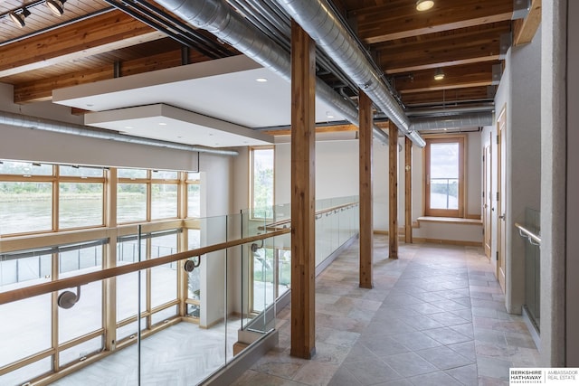 interior space with light tile patterned floors