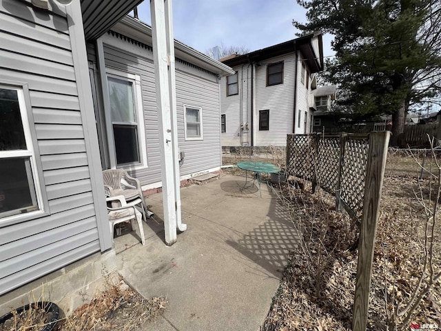 view of patio / terrace with fence