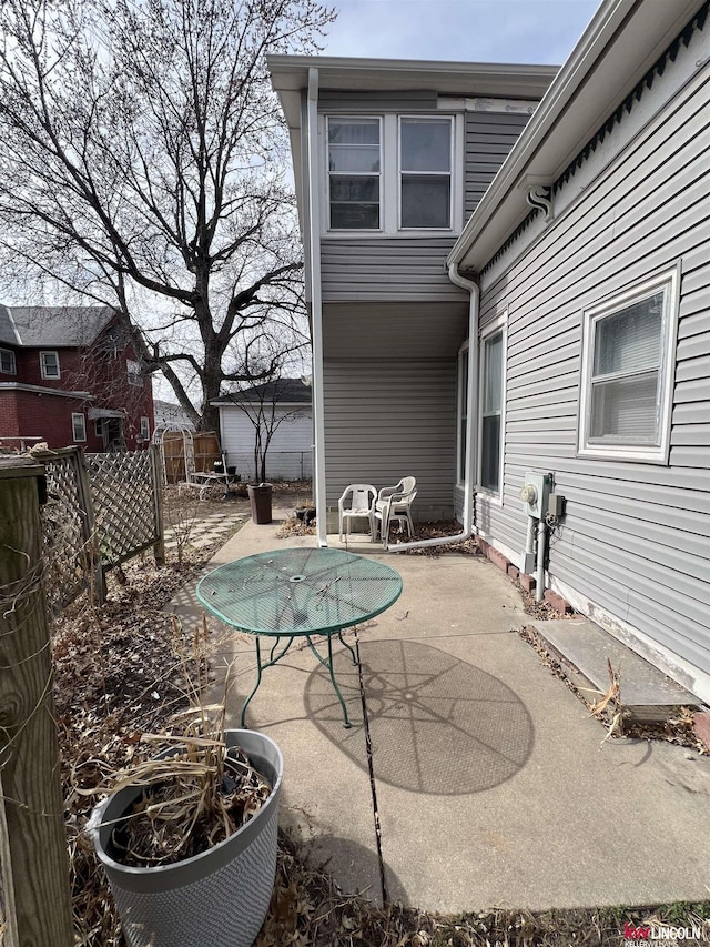 view of patio / terrace featuring a fenced backyard