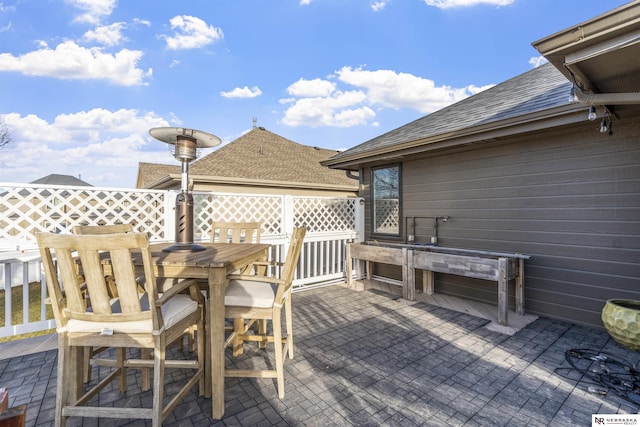 view of patio / terrace featuring outdoor dining space