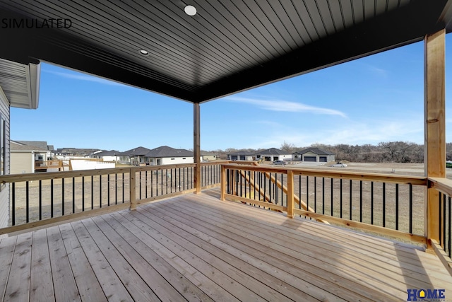 deck featuring a residential view