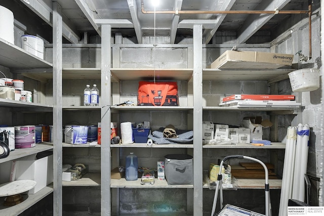 view of storage room