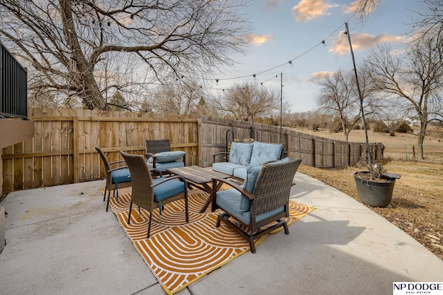 view of patio / terrace with a fenced backyard