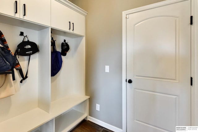 mudroom with baseboards