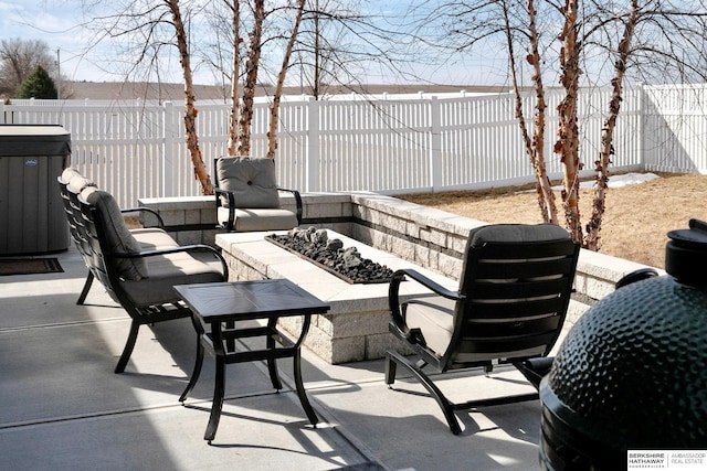 view of patio / terrace with a fenced backyard