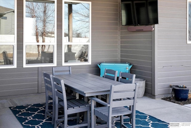 view of patio with outdoor dining space