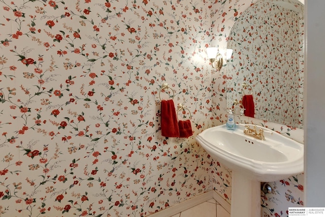 bathroom featuring tile patterned flooring