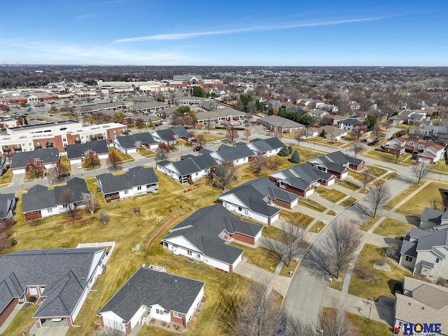 bird's eye view featuring a residential view