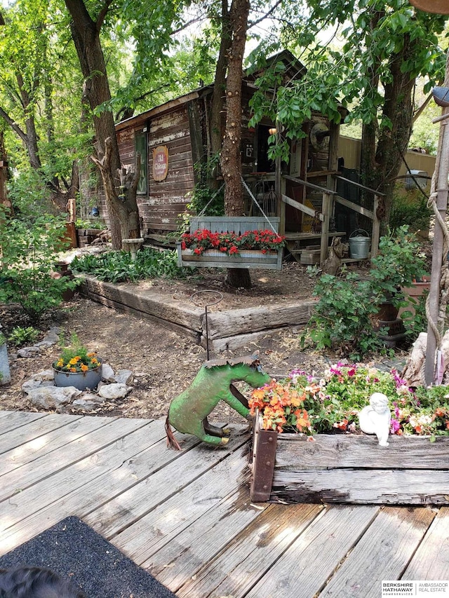 view of wooden terrace