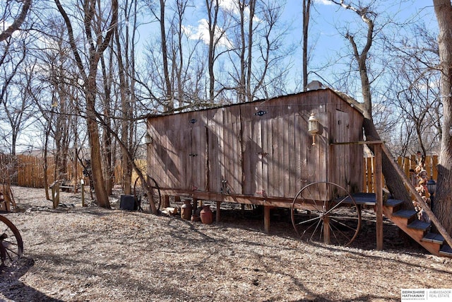 view of outbuilding featuring an outdoor structure