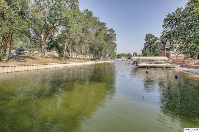 view of water feature featuring a boat dock