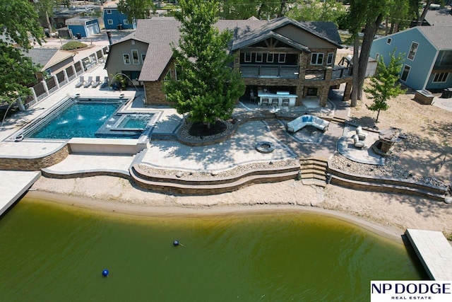 birds eye view of property