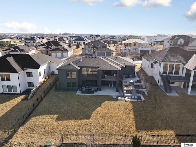 drone / aerial view with a residential view