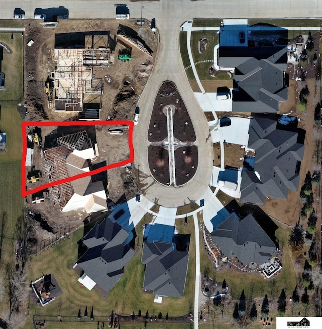 birds eye view of property