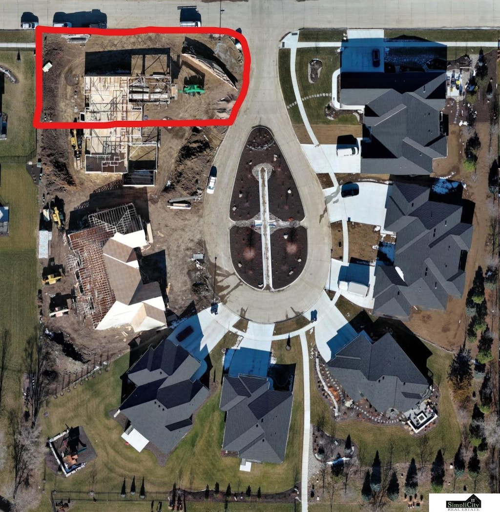 birds eye view of property