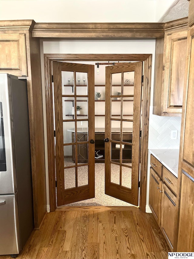 interior space featuring french doors