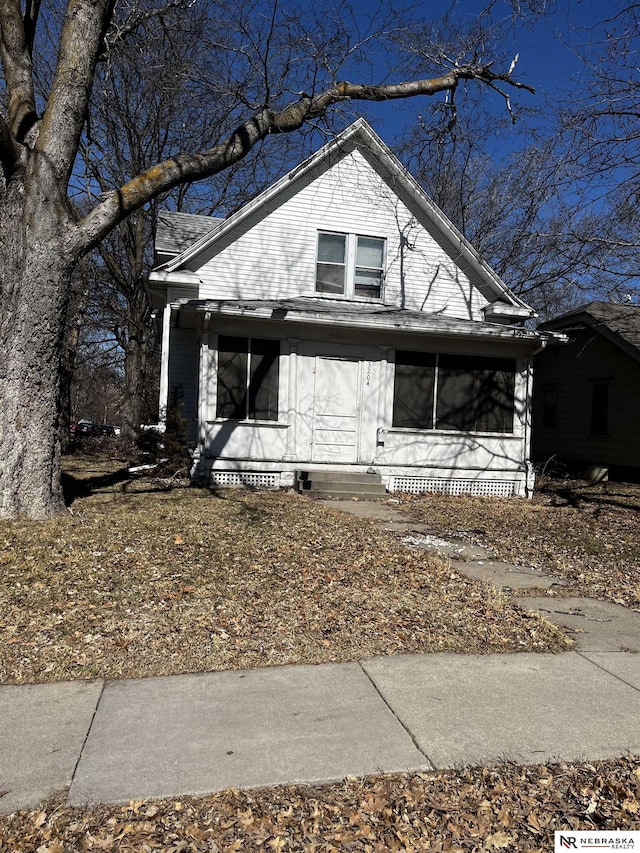 view of bungalow-style home