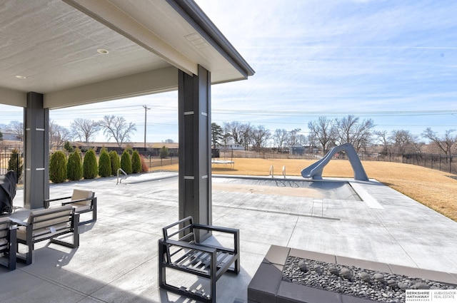 view of patio / terrace featuring a fenced backyard