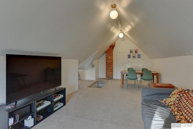 interior space featuring lofted ceiling