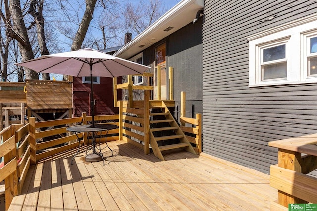 view of wooden terrace