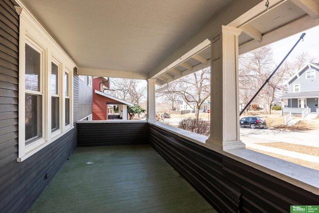 balcony featuring a porch