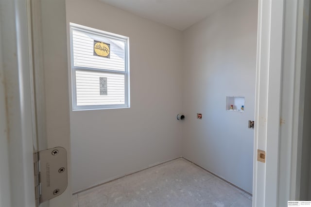 laundry room with hookup for a washing machine and laundry area