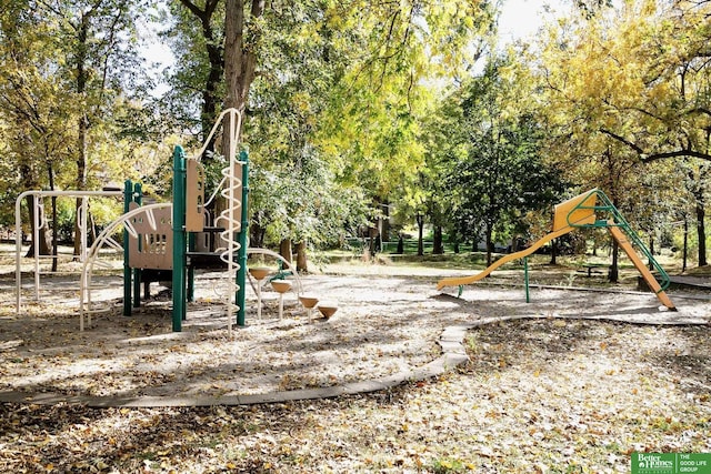 view of community jungle gym